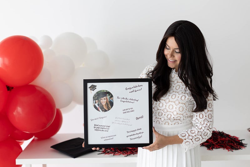 Kate & Milo Graduation Signature Guestbook Photo Frame, Graduation Party Best Wishes Message Board, Grad Party Supplies, Guest Signing Frame, Memorable Graduation Gifts, 14 x 14 - Image 4